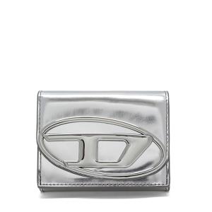 26SSモデル ディーゼル DIESEL 三つ折り財布 1DR TRI FOLD COIN XS【シルバー】 X09887 PS202 H0535/【2026SS】m-wallet
