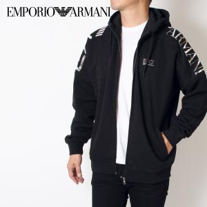 エンポリオアルマーニ EMPORIO ARMANI  EA7 スリーブロゴ ジップアップパーカー【ブ...