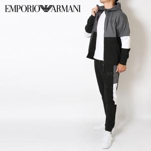 エンポリオアルマーニ EMPORIO ARMANI  EA7 切替カラー セットアップ パーカー上下...