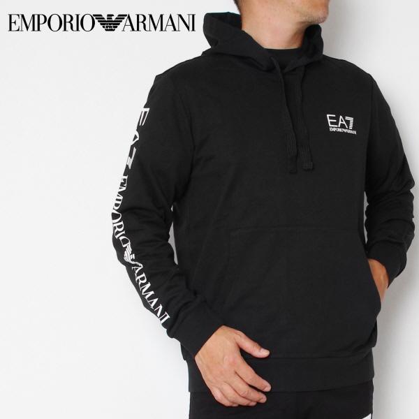 エンポリオアルマーニ EMPORIO ARMANI  EA7 スリーブロゴ プルオーバーパーカー【ブ...