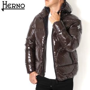 ヘルノ HERNO  メンズ GLOSSファブリック ボンバーダウンジャケット【ブラウン】 PI001079U 12220 8993/【2023-24AW】m-outer｜drawers