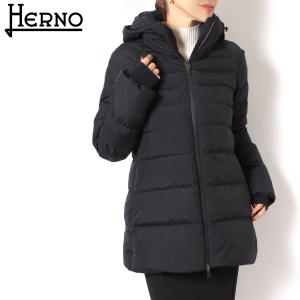 ★24AW HERNO フード付き キルティング ダウンジャケット HERNO 24AWモデル ヘルノ レディース フェイクファー コート