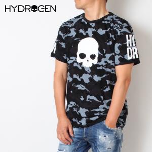 ハイドロゲン HYDROGEN  カモフラージュ+スカルプリント Tシャツ【001 CAMO+WHITE】 MT0005  001 WHITE/【2024SS】m-tops｜drawers ドロワーズ