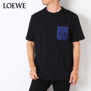 24SSモデル ロエベ LOEWE  メンズ RELAXED FIT T SHIRT ボックス刺しゅう Tシャツ【BLACK】 H526Y22XAT  1100/【2024SS】m-tops｜drawers