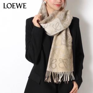 24SSモデル ロエベ LOEWE  レディース ANAGRAM SCARF アナグラムチェッカーボード スカーフマフラー【WHITE/BEIGE】 F810487X17  2112/【2024SS】goods｜drawers