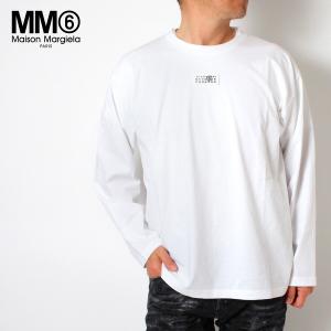 エムエムシックス MM6 Maison Margiela  メンズ NUMERICシグネチャー 長袖Tシャツ【ホワイト】 SH0GC0007 S24312 100/【2024SS】m-tops｜drawers