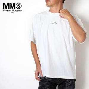エムエムシックス MM6 Maison Margiela  メンズ NUMERICシグネチャー 半袖Tシャツ【ホワイト】 SH0GC0017 S24312 100/【2024SS】m-tops｜drawers