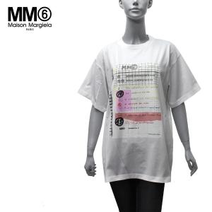 エムエムシックス MM6 Maison Margiela  レディース メモプリント Tシャツ【ホワイト】 S52GC0235 S23955 100/【2022SS】l-tops｜drawers