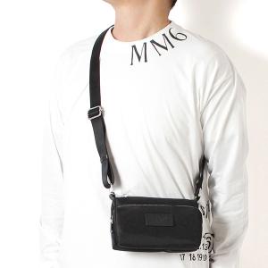 26SSモデル エムエムシックス MM6 Maison Margiela メンズ ナンバリングパッチ クロスボディバッグ【ブラック】 SB5WG0025 P6416 T8013/【2026SS】m-bag