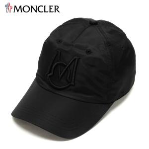 モンクレール MONCLER  ユニセックス ワッペンイニシャル刺しゅうナイロンキャップ【ブラック】 3B00026 0U098 999/【2022-23AW】goods｜drawers