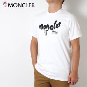 24SS新作 モンクレール MONCLER  メンズ デザインロゴプリント Tシャツ【ホワイト】 8...