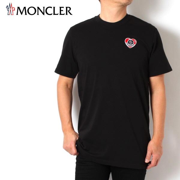 モンクレール MONCLER  メンズ ワッペン+ハート Tシャツ【ブラック】 8C00021 83...