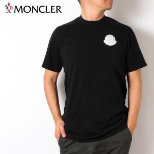 24SS新作 モンクレール MONCLER  メンズ クラシックパッチ Tシャツ【ブラック】 8C00045 83927 998/【2024SS】m-tops