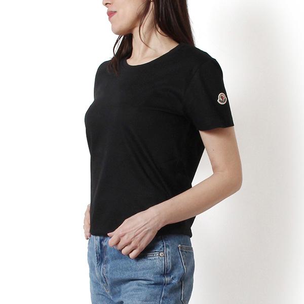 26SSモデル モンクレール MONCLER レディース ワッペン付き Tシャツ【ブラック】 8C7...