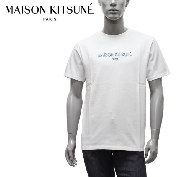 メゾン キツネ MAISON KITSUNE  パリ リラックスド Tシャツ【OFF WHITE】 ...