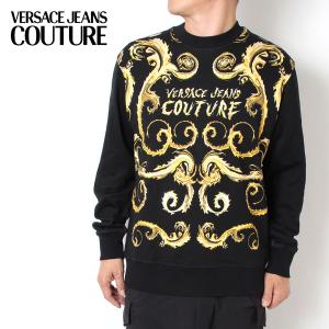 確実正規品1度着用Versace サイドジッププルオーバー　ヴェルサーチパーカー VERSACE JEANS COUTURE ヴェルサーチ レギュラーフィット ジップアップ