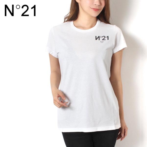 ヌメロ ヴェントゥーノ N°21  レディース ロゴプリント Tシャツ【ホワイト】 23EN2M0F...