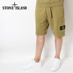 ストーンアイランド STONE ISLAND  ワッペン付き スウェットショートパンツ【V0098 DARK BEIGE】 64651  V0098 DARK BEIGE/【2023SS】m-bottoms｜drawers