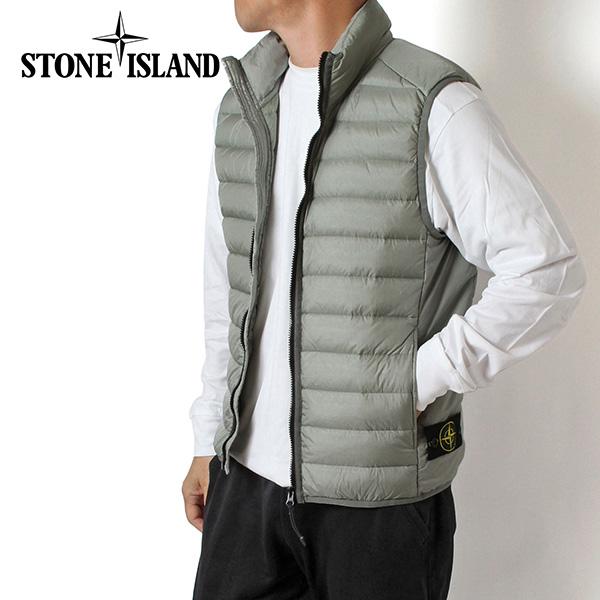 24AWモデル ストーンアイランド STONE ISLAND バッジワッペン付き 撥水ライトダウンベ...