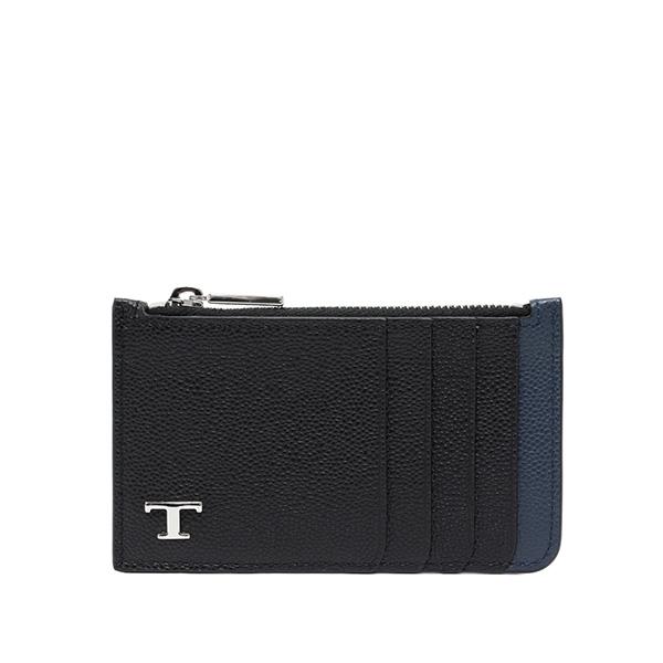 26SS モデル トッズ TOD'S  Tタイムレス フラグメントケース【ブラック×ブルー】 XAM...