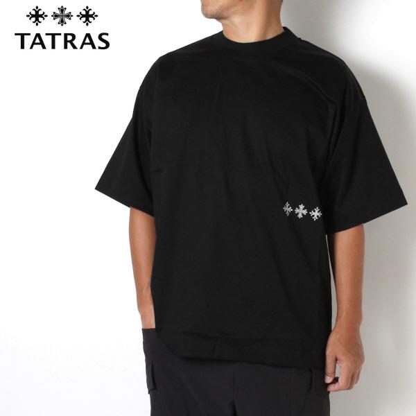 タトラス TATRAS  メンズ DALAMIA スリークロスプリント Tシャツ【BLACK】 MT...