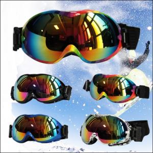 スノーゴーグル フレームタイプ ミラー 球面 ダブルレンズ 男女兼用 メガネ使用可能 くもり止め加工 UVカット