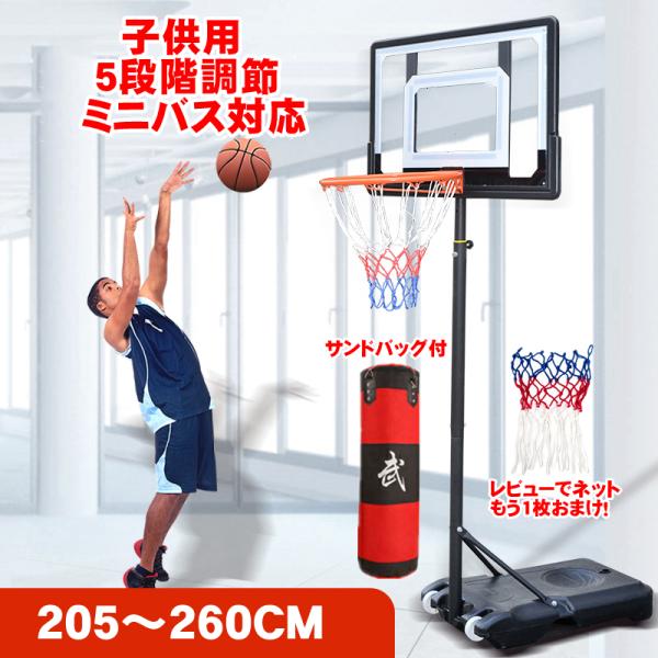 ミニバス対応 バスケットゴール バスケットボール ゴール 家庭用 屋外 体育館 庭 スタンド 子供 ...
