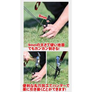 スチールペグ 20cm 6本セット キャンプテ...の詳細画像4