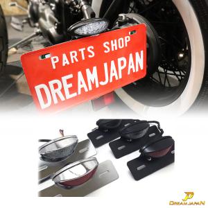 バイク 汎用 LEDミニテールランプ (ブラック） ブレーキ