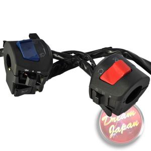 バイク ハンドルスイッチ 左右セット 汎用 社外 22mmハンドル/ホンダ/CB/ATV/バギー/ビックスクーター/修理などに