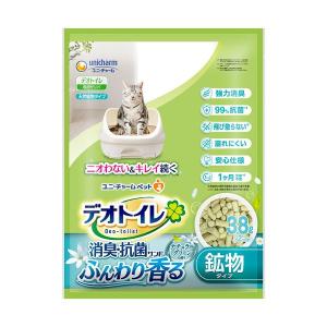デオトイレ ふんわり香る消臭・抗菌サンド ナチュラルグリーンの香り 3.8L 1パック 猫 砂 猫砂...
