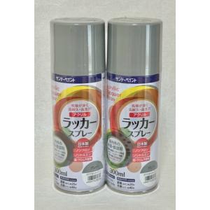 サンデーペイント　アクリルラッカースプレー　300ml　グレー　2本セット　アウトレット品｜dream-open