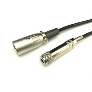 XLR3-12C-6.3Φモノラルジャック　マイク端子変換コード0.2ｍ ポスト投函配送