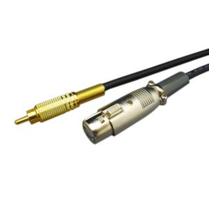 マイク変換コード XLR３ピンメス-RCAプラグ 3M
