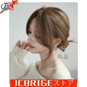 2color 3D構造部分ウィッグ ヘアピース 女性 人毛100% ウイッグ かつら 付け毛 総手植えシルク絹スキ 脱毛隠し 軽薄 白髪隠れ増毛前髪ウィッグ 27cm｜dream-st