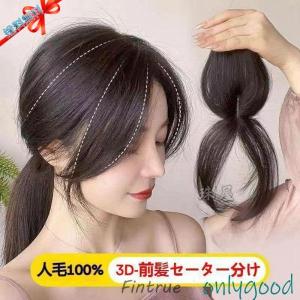 3D前髪ウィッグ 人毛 分け目 センター分け  ヘアピース 空気感 ポイントウィッグ女性 部分ウイッグ かつら 付け毛 脱毛隠し 軽薄 白髪隠れ 増毛 前髪ウィ｜dream-st