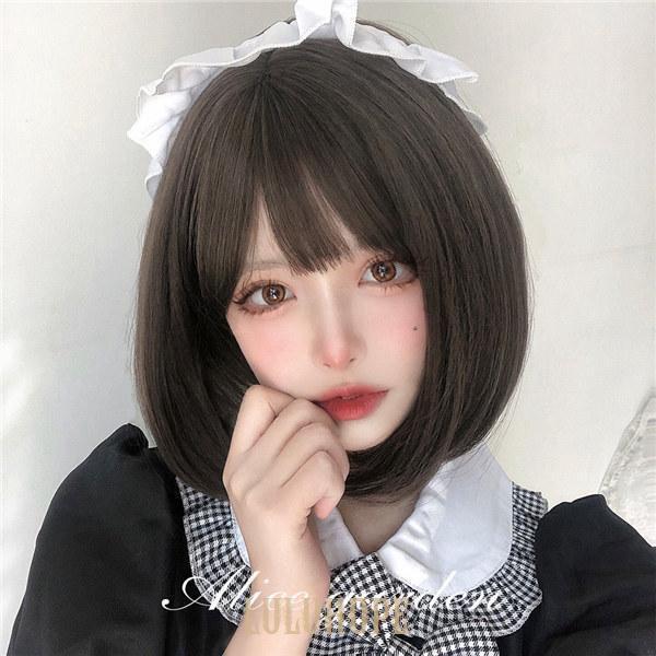 フルウィッグ ショート 内巻 ウィッグ ボブ  原宿風 つけ毛 かつら wig コスプレ 耐熱ウィッ...