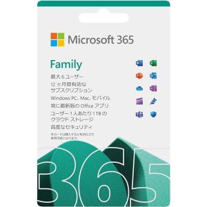 Microsoft 365 Family 1年版 カード版 Win/Mac/iPad 利用可能人数最大6人