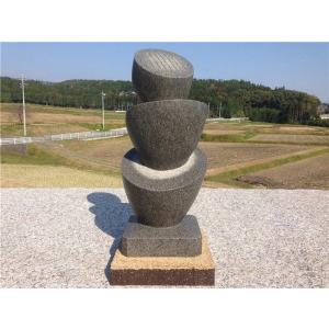 作品名「鵜」 大場正人制作の石の抽象彫刻 高さ約77cm重さ72kg