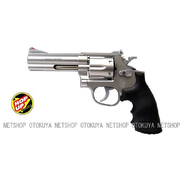 エアガン リボルバー S&amp;W M686 357マグナム 4インチ ステンレスタイプ HOPUP （N...