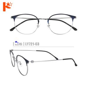 松ネコメガネ【LY721-C3】（メタルフレーム+薄型レンズ+メガネ拭き+ケース付き）※素材の特性上、顔幅の調整は出来ません。｜dreamcl