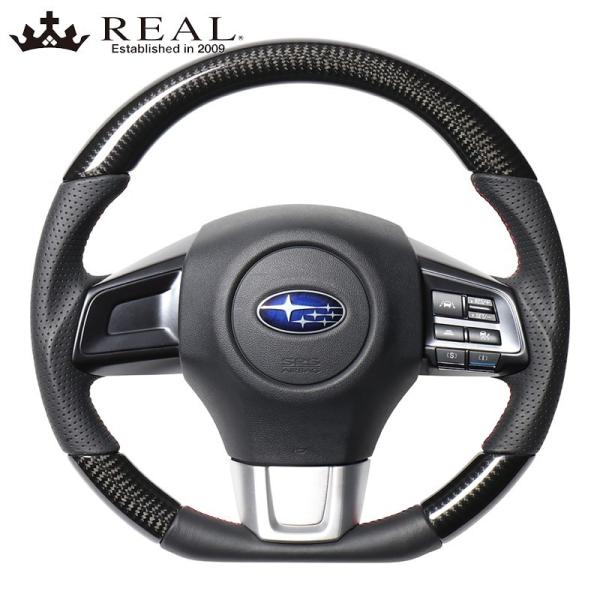 レヴォーグ ステアリング VM4/VMG H26/6-R2/10 ブラックカーボン REAL(レアル...