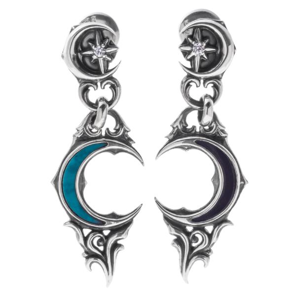 アルテミスキングス ARTEMISKINGS ペアセット ブルー＆ニュームーンハートピアス AKE0...