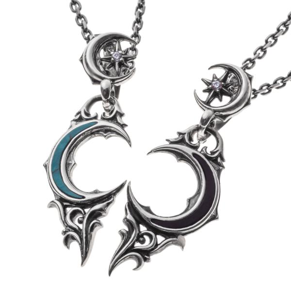 アルテミスキングス ARTEMISKINGS ペアセット ブルー＆ニュームーンハートペンダント トッ...