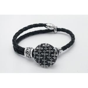 メーカー取り寄せ品 エフ・エー・エル F.A.L ブラッドレスクロスユニティーボタンレザーブレスレッ...