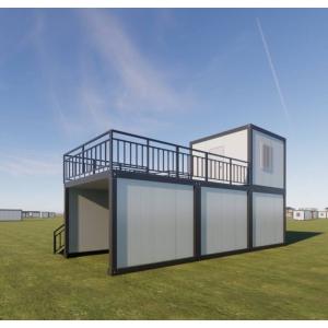 ユニットハウス プレハブ 屋上デッキ 2階建て 事務所 喫煙所 ユニットハウス プレハブ 屋上デッキ 2階建て 事務所 喫煙所