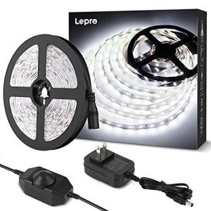 Lepro LEDテープライト ストリップライト 昼光色 6000k 無段階調光 ledテープ 5m 薄型 切断可能 取付簡単 SMD2835 300