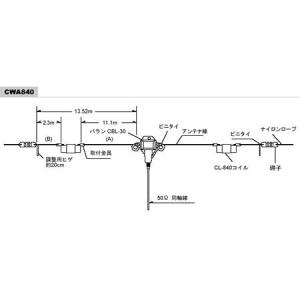 HF帯ダイポールアンテナセット　CWA-840/コメット（COMET） 無線機 アンテナ｜dreammobile