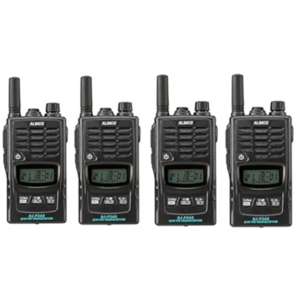 インカム　アルインコ　DJ-P240S　4台セット　特定小電力トランシーバー　ショートアンテナ　交互...