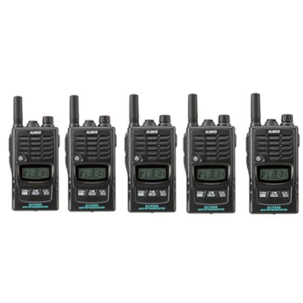 インカム　アルインコ　DJ-P240S　5台セット　特定小電力トランシーバー　ショートアンテナ　交互...